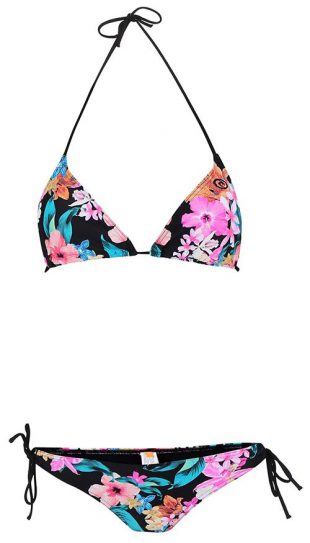 Značkové dvoudílné plavky s barevnými květy Rip Curl Paradiso