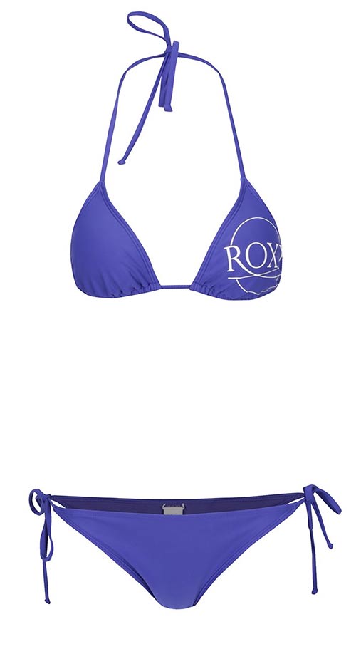 Modré dámské dvoudílné plavky s potiskem Roxy Mix