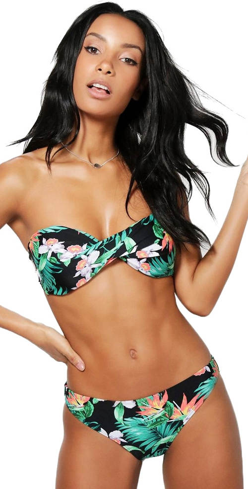 Levné bandeau bikiny bez ramínek