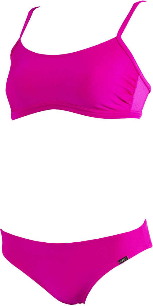 dvoudílné dámské plavky v růžovém provedení