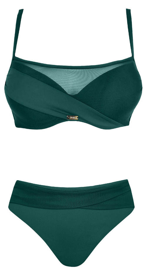 Luxusní zelené dámské dvoudílné plavky Self