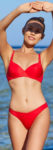Červené dámské plavky super push-up výprodej